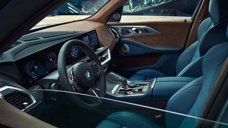 interior dashboard view of a BMW XM
