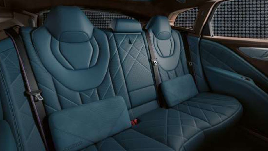 rear seat interior of a BMW XM