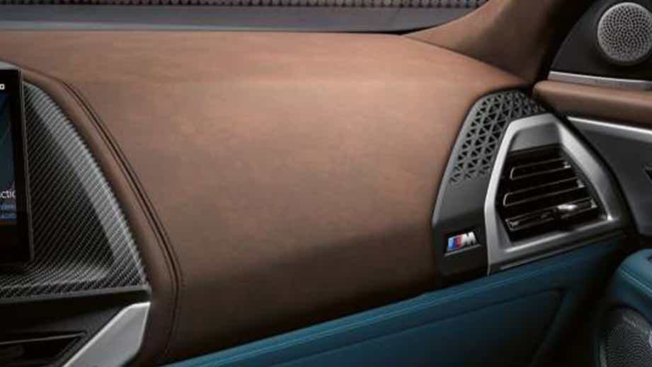 dashboard close-up of a BMW XM