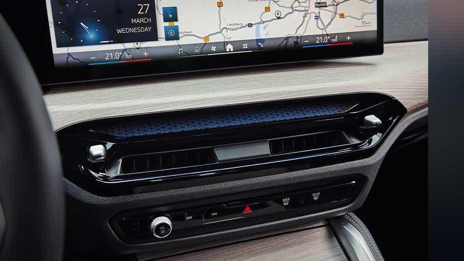 interior dashboard of a BMW i4