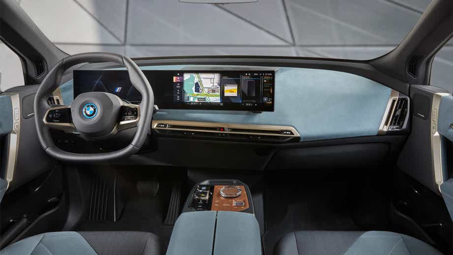 interior dashboard of a BMW iX