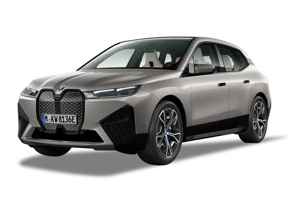 front three-quarter view of a BMW iX