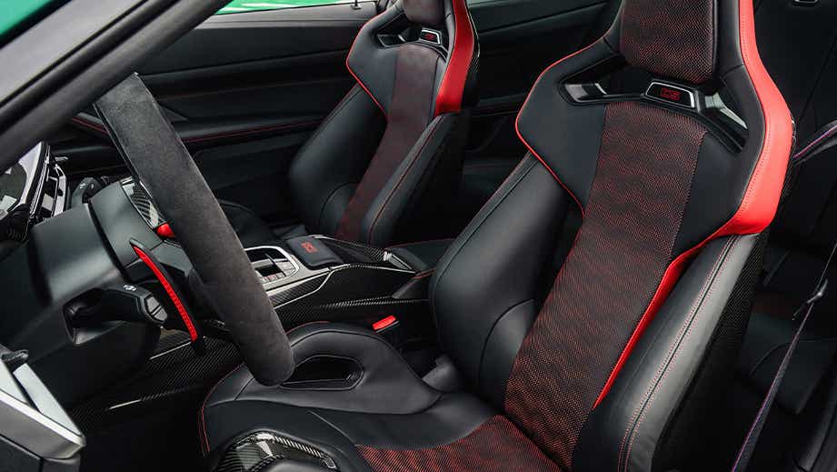 interior front seats of a BMW M4 CS