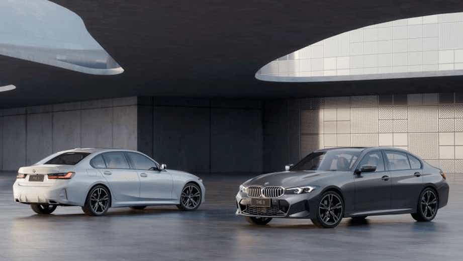 front and rear three-quarter view of a BMW 3 Series Gran Limousine