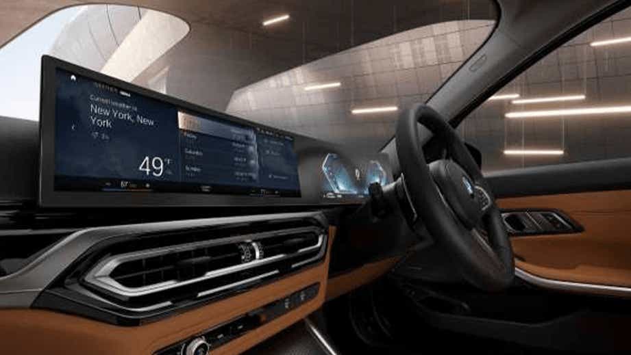 Interior dashboard of a BMW 3 Series Gran Limousine