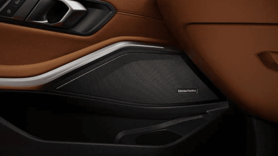 Car door speaker and panel of a BMW 3 Series Gran Limousine