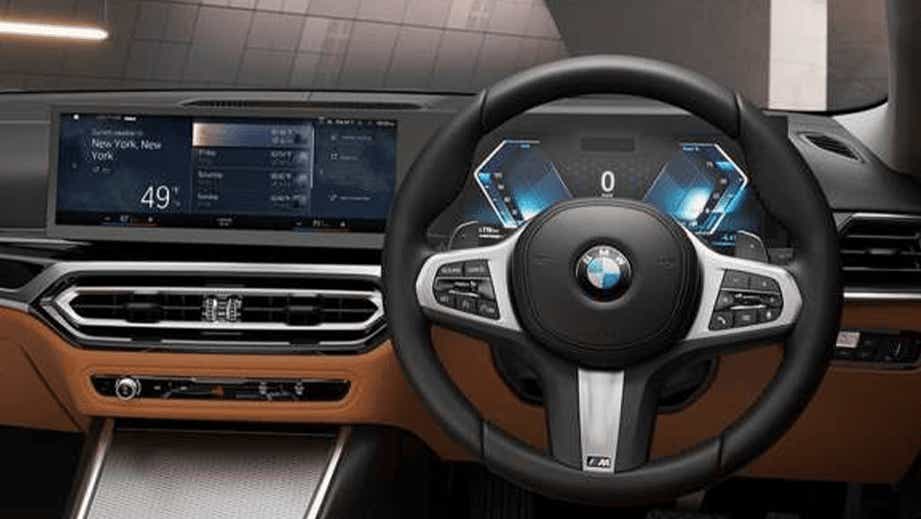 interior dashboard view of a BMW 3 Series Gran Limousine