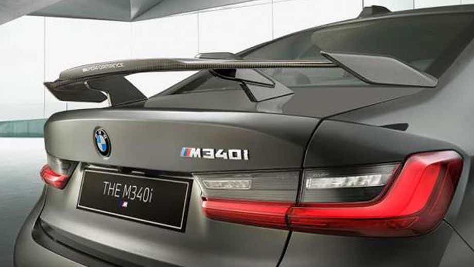 Rear view of a BMW 3 Series M340i