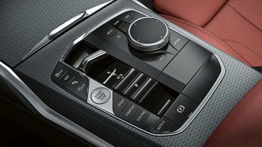 center console controls of a BMW 3 Series