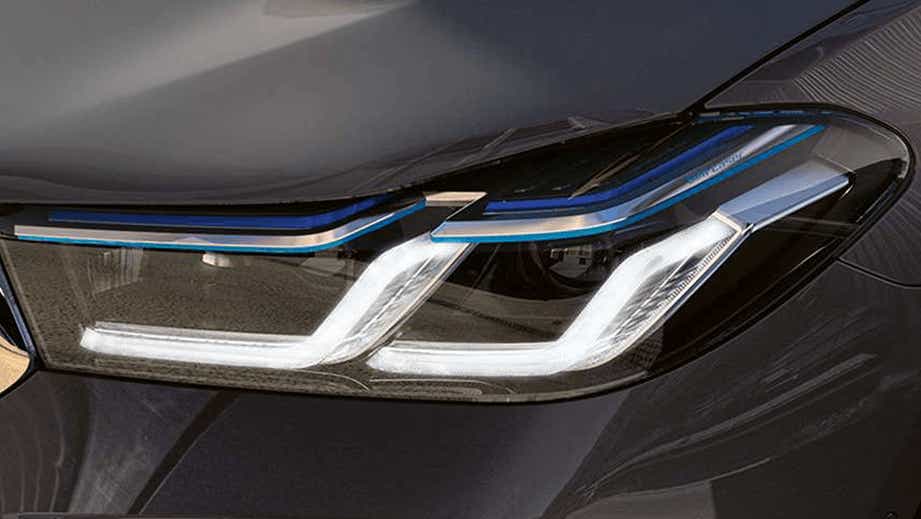 headlight close-up of a BMW 6 Series