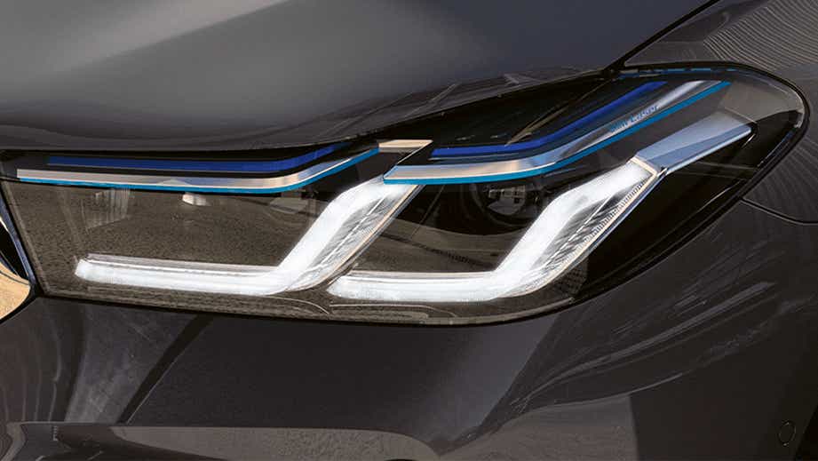 headlight close-up of a BMW 6 Series