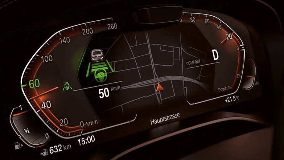 instrument cluster display of a BMW 6 Series