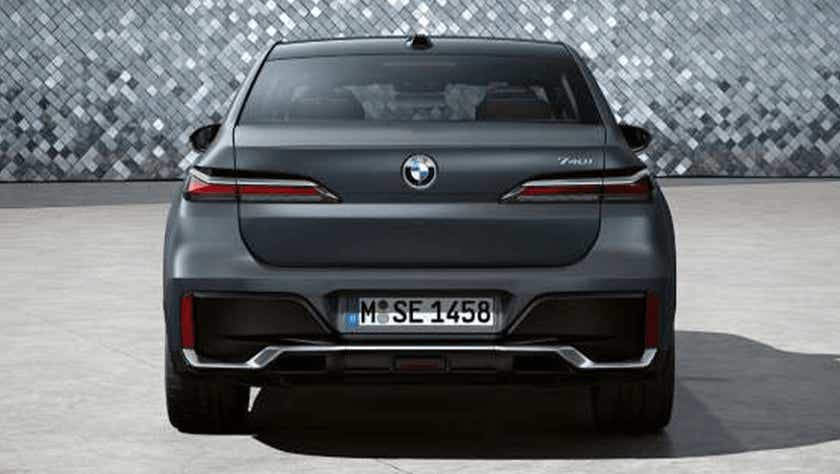 Rear view of a BMW 7 Series