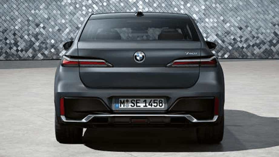 Rear view of a BMW 7 Series