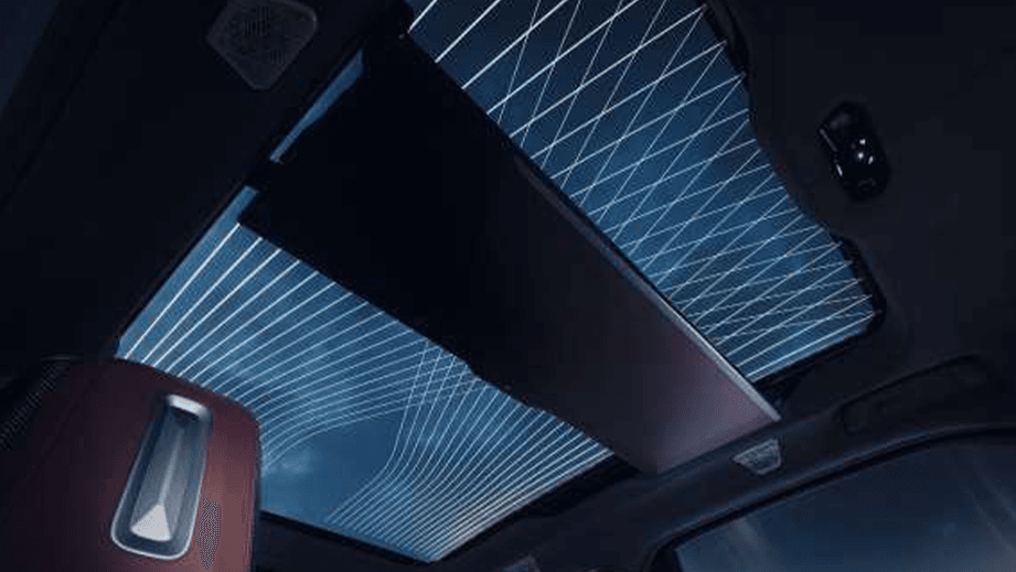 panoramic sunroof interior view of a BMW 7 Series