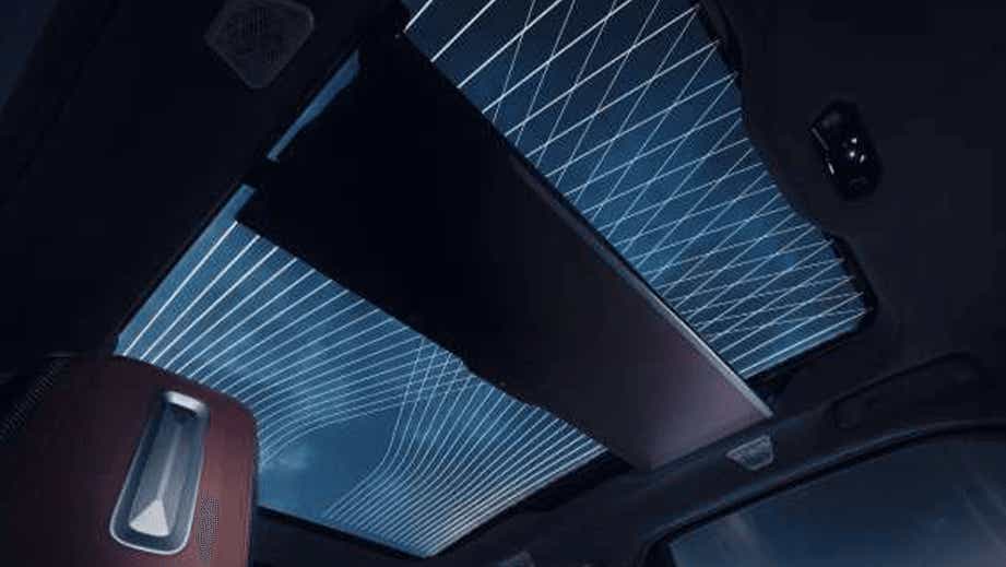 panoramic sunroof interior view of a BMW 7 Series