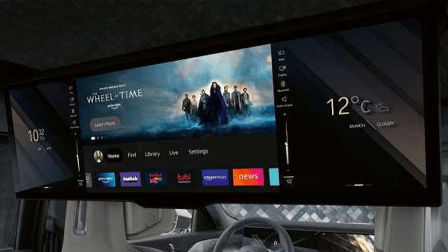 Interior dashboard view of a BMW 7 Series