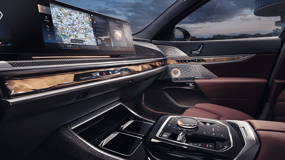 interior dashboard view of a BMW 7 Series