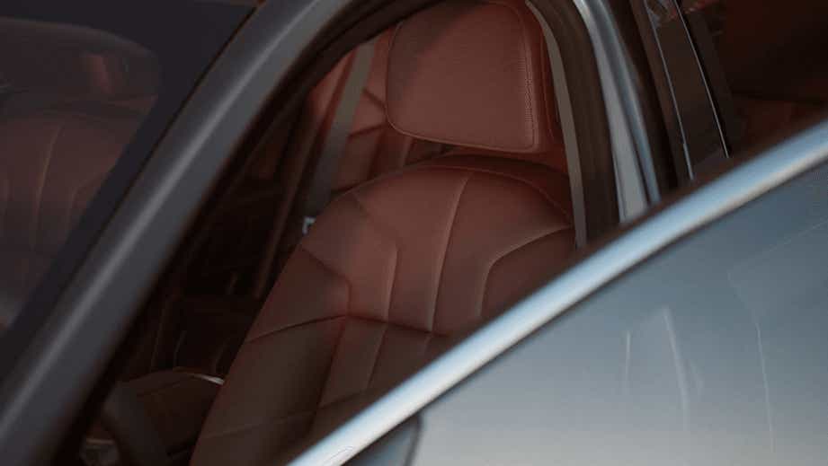 Front seat and interior view of a BMW 7 Series