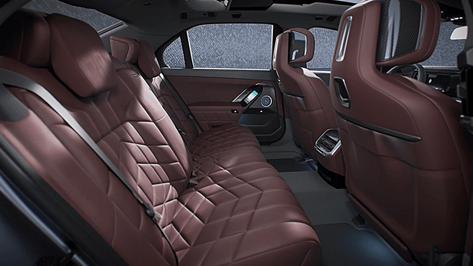 rear seat interior of a BMW 7 Series