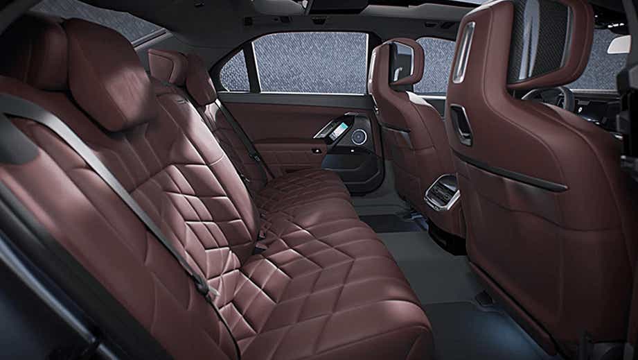 rear seat interior of a BMW 7 Series
