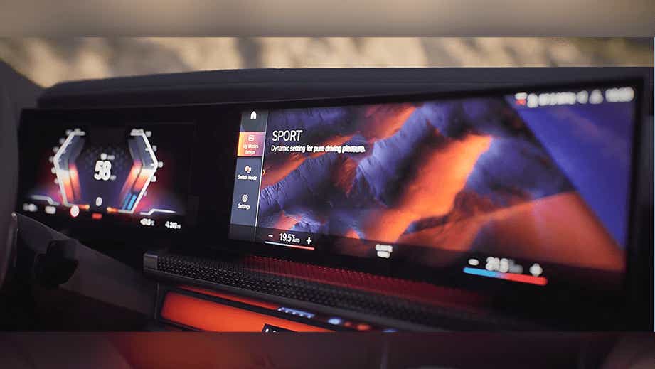 interior dashboard display of a BMW 7 Series