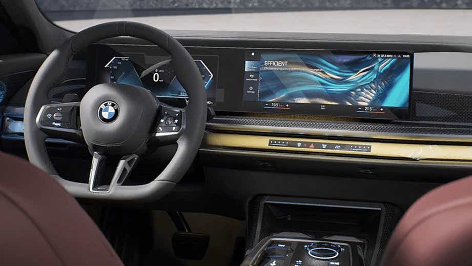 interior dashboard of a BMW 7 Series