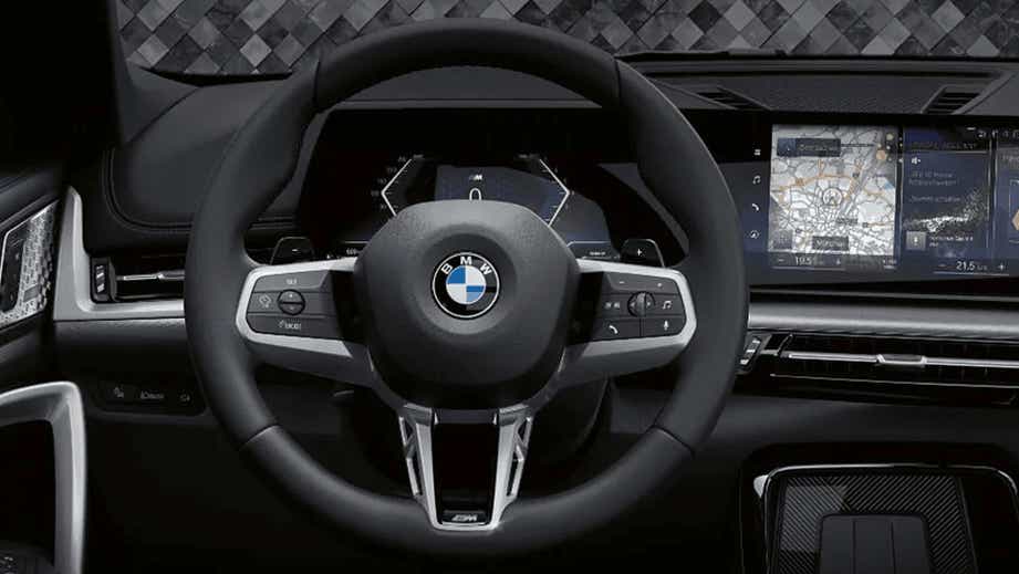 Interior dashboard view of a BMW X1