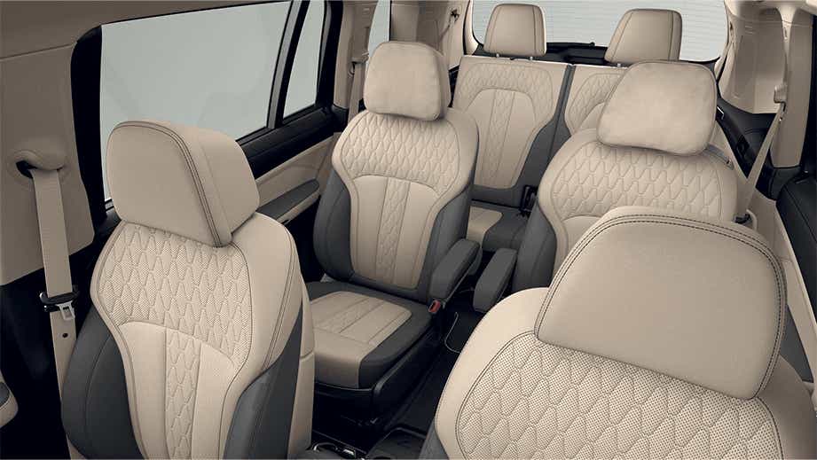 interior seating view of a BMW X7