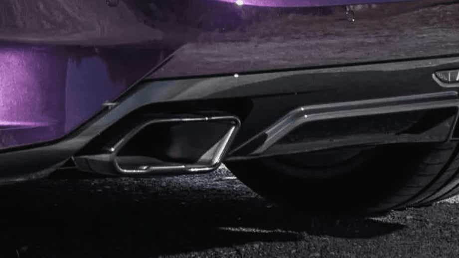 close-up of rear exhaust of a BMW Z4