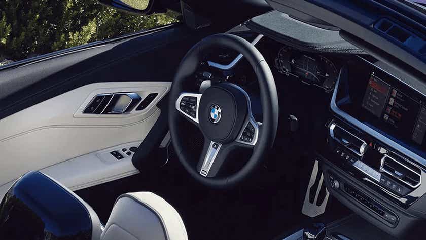 interior dashboard of a BMW Z4