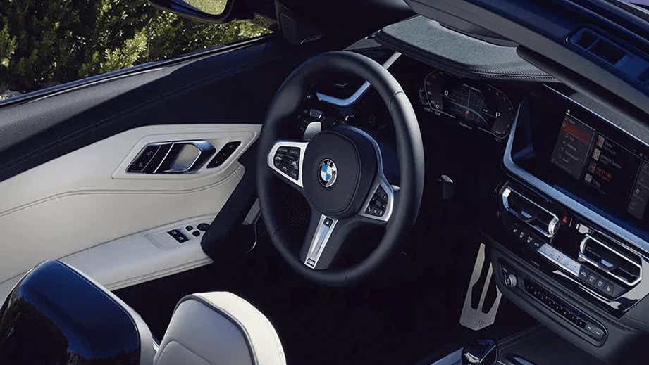 interior dashboard of a BMW Z4