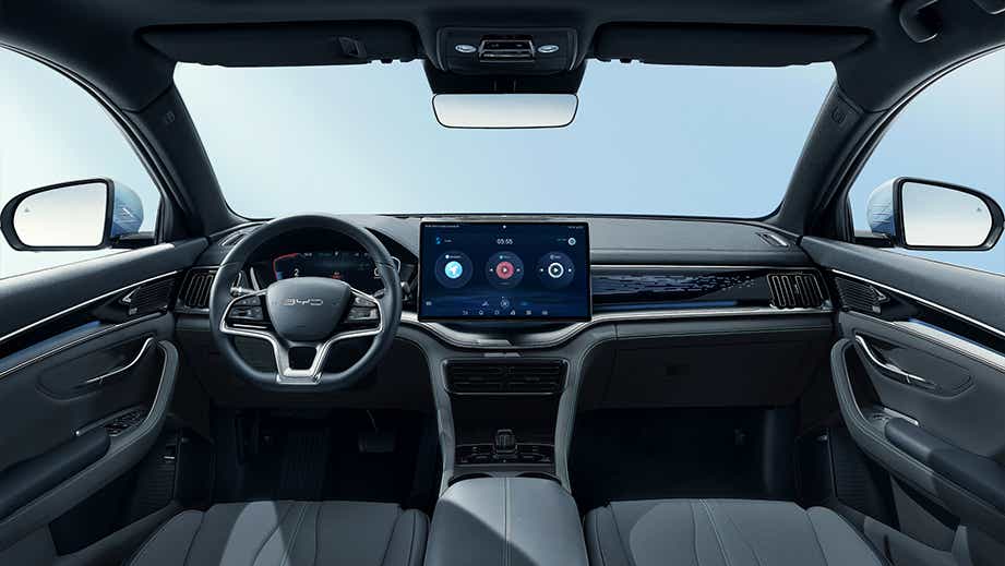 Interior dashboard view of a BYD Seal U