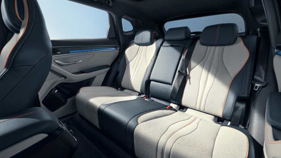Rear seat interior of a BYD Seal U