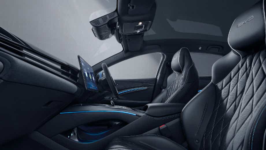 interior dashboard and front seats of a BYD Seal
