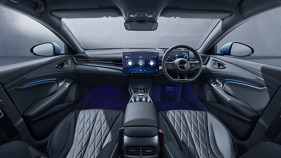 Interior dashboard of a BYD Seal