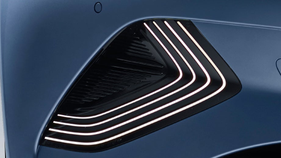 Headlight close-up of a BYD Seal