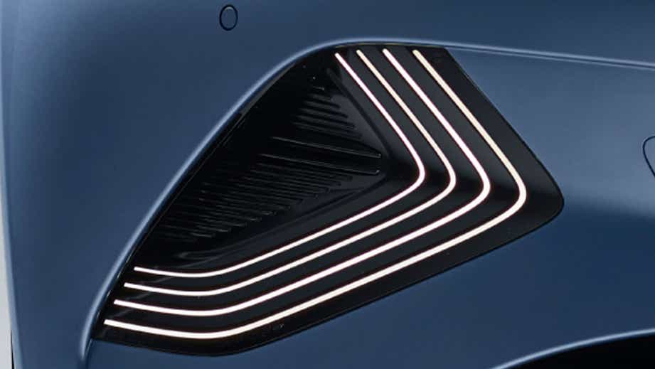 Headlight close-up of a BYD Seal
