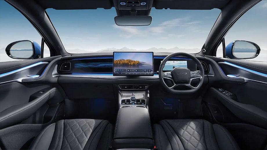 interior dashboard view of a BYD Sealion 7