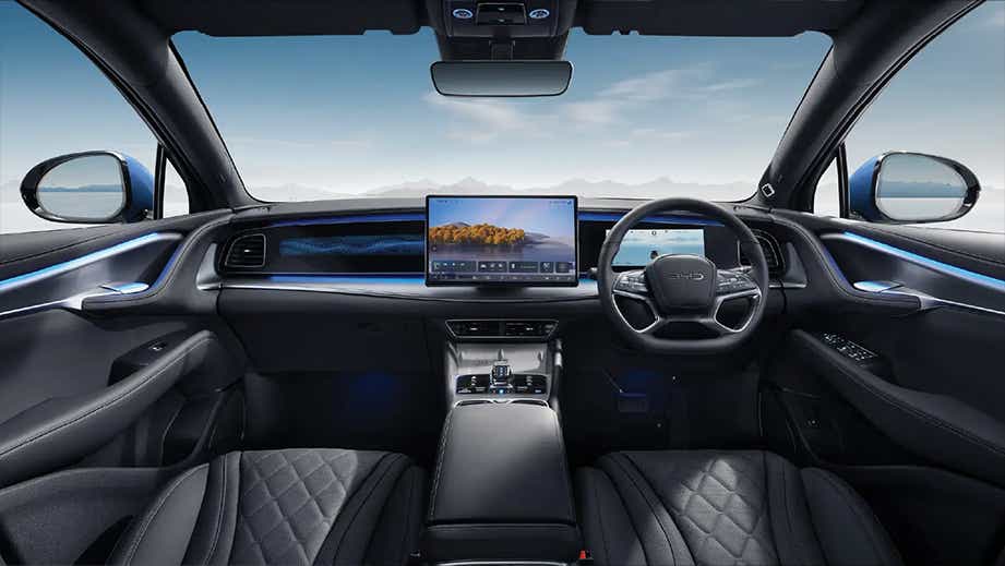 interior dashboard view of a BYD Sealion 7