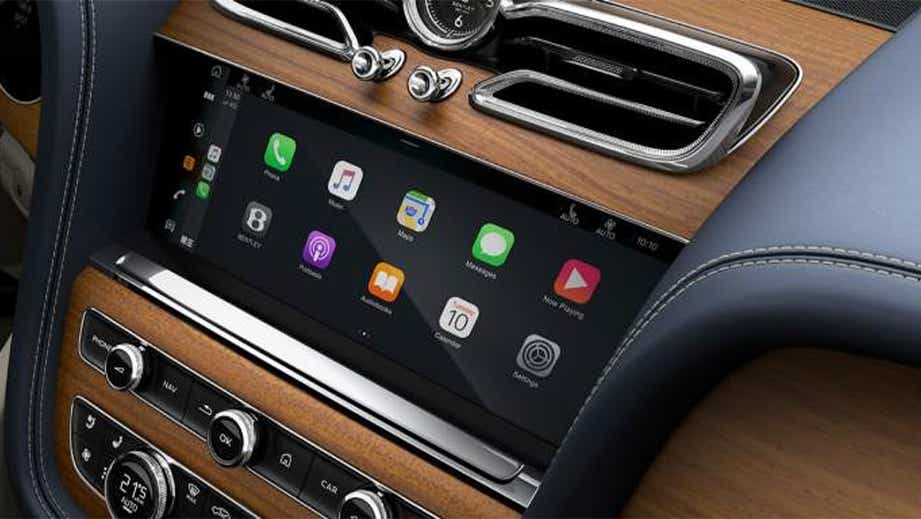 infotainment touchscreen view of a Bentley Bentayga