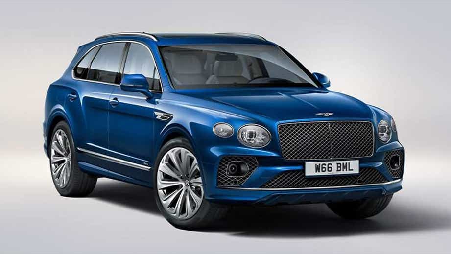 front three-quarter view of a Bentley Bentayga