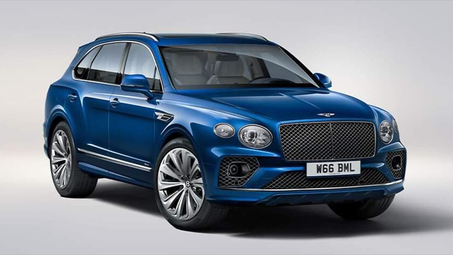 front three-quarter view of a Bentley Bentayga