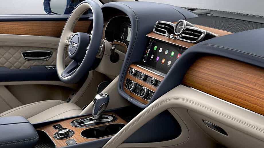 interior dashboard of a Bentley Bentayga