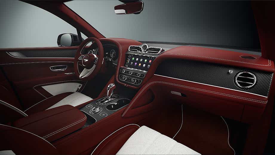 interior dashboard of a Bentley Bentayga