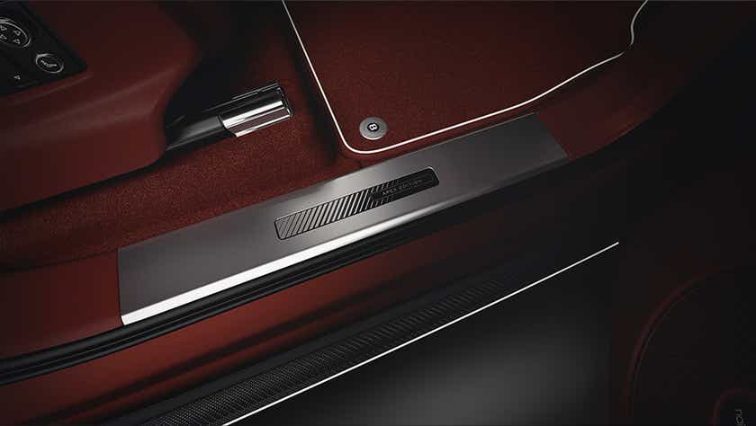 Interior door sill of a Bentley Bentayga