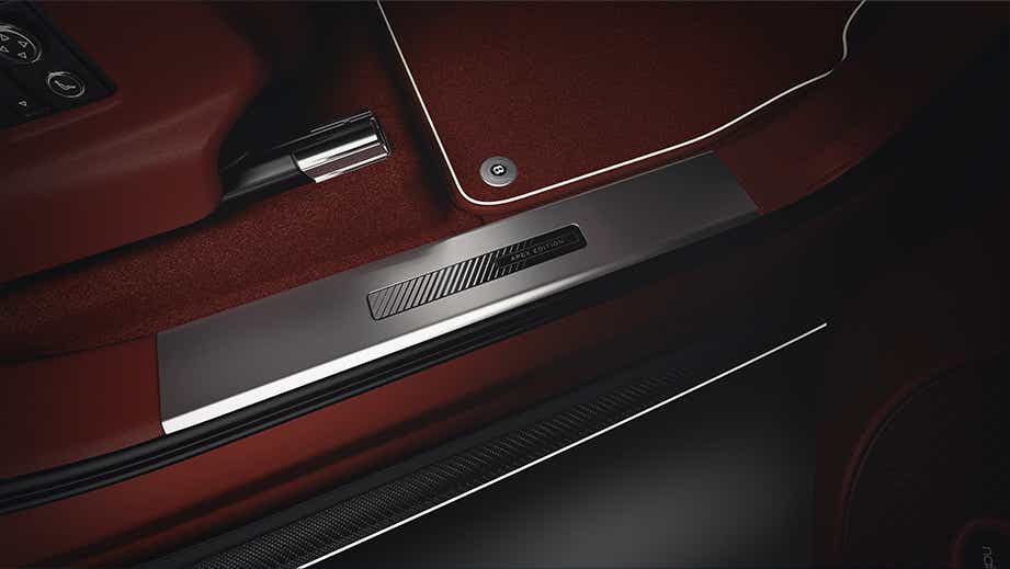 Interior door sill of a Bentley Bentayga