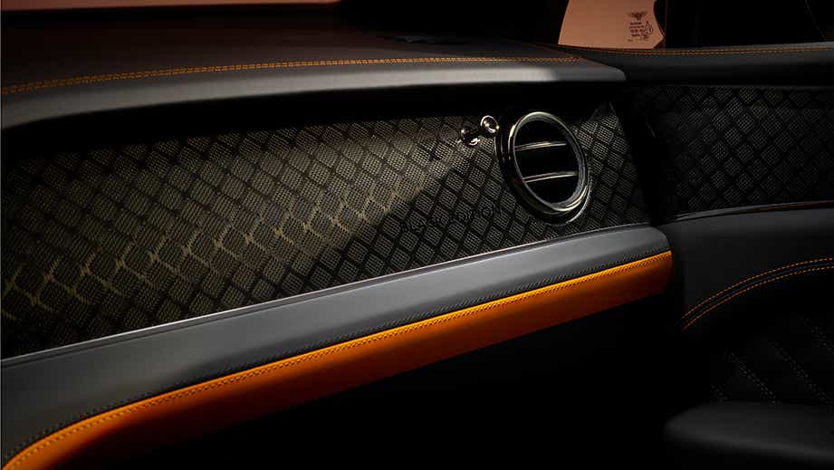 Interior dashboard view of a Bentley Bentayga