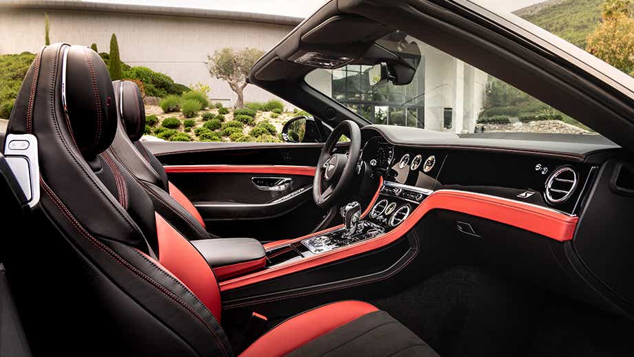 interior view of a Bentley Continental