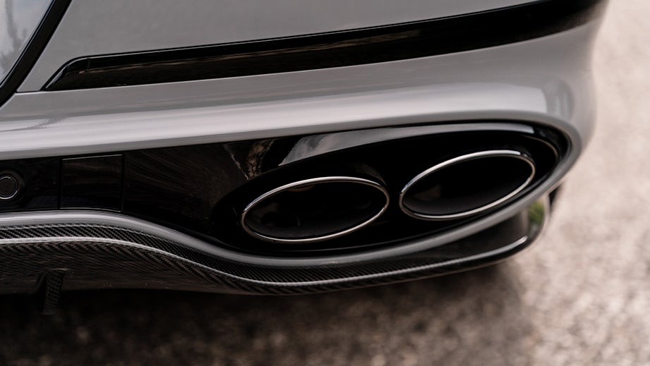 exhaust tip close-up of a Bentley Continental